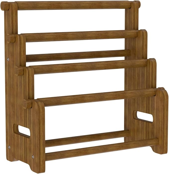 NEEKFOX Wooden Bracelet Holder, 4 Tier Jewelry Bracelet Display Stand, Bracelet Organizer Storage for Bracelets Bangles Scrunchies, Jewelry Organizer Display for Home, Vendors, Craft Shows and Store