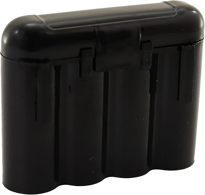 Powertron Batteries 3 Pack AA/AAA / CR123A Black Battery Holder Storage Cases