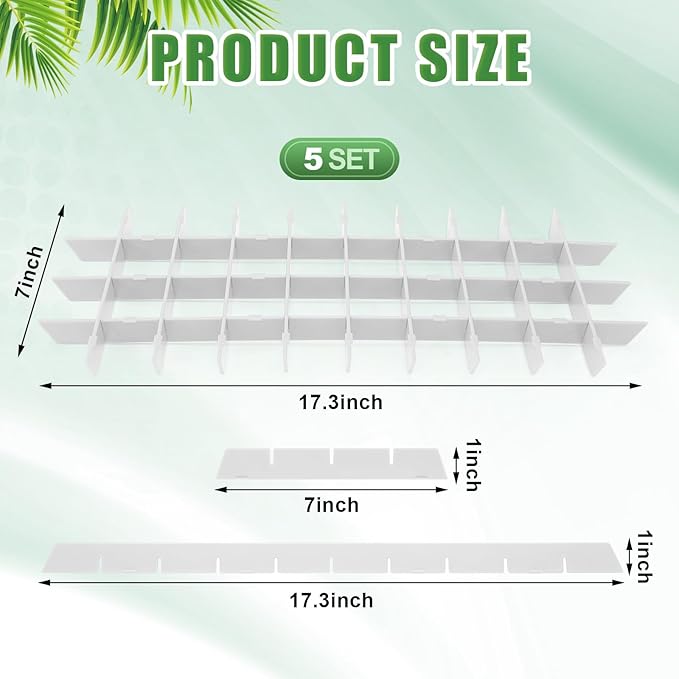 5 Sets Freeze Dryer Tray Dividers, Compatible with Harvest Right Freeze Dryer, Candy Tray Dividers Accessories(Medium,White)