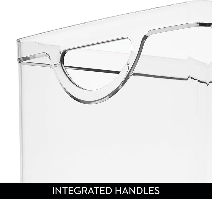 iDesign Stackable Clear Plastic Extra Long Storage Bin, Organizer for Kitchen Cabinet or Pantry, 2-Pack