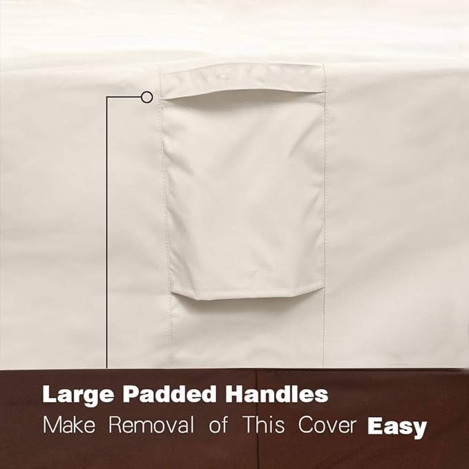 Vailge Patio Chair Covers, Lounge Deep Seat Cover, Heavy Duty and Waterproof Outdoor Lawn Patio Furniture Covers (Small, Beige & Brown)