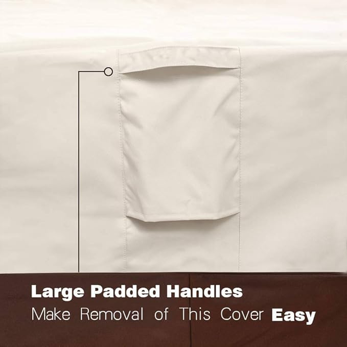 Vailge Patio Chair Covers, Lounge Deep Seat Cover, Heavy Duty and Waterproof Outdoor Lawn Patio Furniture Covers (4 Pack - Small, Beige & Brown)