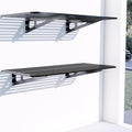 Garage Wall Shelving 2-Pack 2x4ft 24-inch-by-48-inch Wall Shelf Garage Storage Rack Floating Shelves, Space-Saving Black