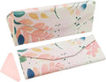 Foldable Glasses Case, Magnetic PU Leahter Sunglasses Case, Cute Hard Shell Folding Eyeglass Cases for Women Kids