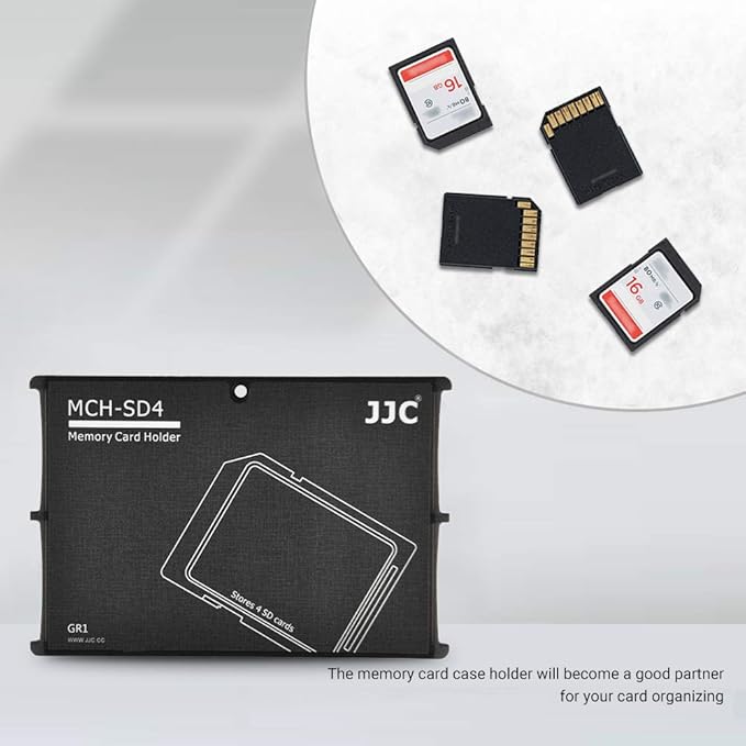 4-Slot SD Card Holder Case, Slim Ultra-Thin SDHC SDXC Memory Card Organizer