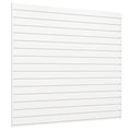 Slatwall Panel 4 FT x 4 FT, Interlocking Slat Wall Paneling, Wall Mounted PVC Wallpanel, Suitable for Garage Storage and Organizer, Slatwall Board, Shelves - White
