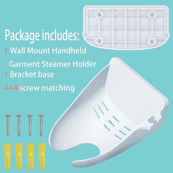 Ironing Board Hanger Wall Mount for Clothes for Conair Handheld Garment Steamer，for Laundry Rooms Storage Organizer,Garment Steamer Stand Compatible with Conair GS59X、GS59B Models (Black)