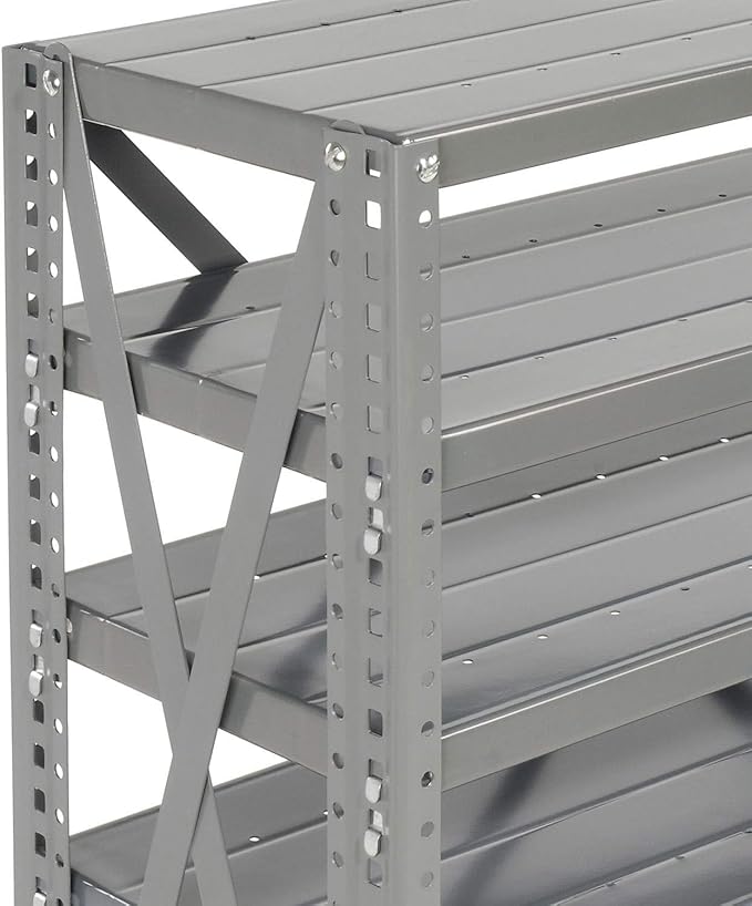 Global Industrial 7 Shelf Steel Shelving with (36) 4" H Plastic Shelf Bins, Gray Frame & Yellow Bins, 36" W x 12" D x 39" H, Industrial or Commercial Storage, Assembly Required