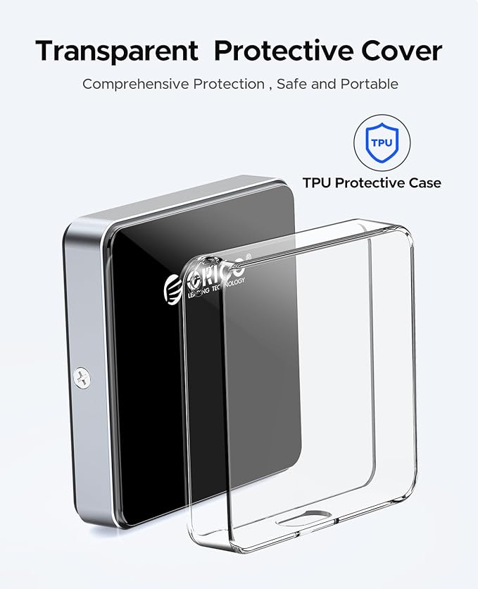 ORICO Magnetic M.2 NVMe 2230 SSD Enclosure Compatible with Magsafe for iPhone 15/16 Pro Max ProRes, 10Gbps USB C 3.2 Gen2 Type-C to NVMe Reader with Protective Case、Lanyard - AP30