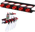 Spray Bottle Storage Rack,Wall-mounted Garage Bottle Organizer with 5 Plastic Hanging Hooks Cleaning Detailing Tools Hanger,Abrasive Material Hanging Rail Car Beauty Shop Accessory
