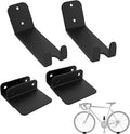 WALMANN 2 Pack Bike Pedal Hanger Wall Mount, Heavy Duty Horizontal Bike Rack for Garage Wall, Holds Up to 70LBS