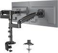 HUANUO Dual Monitor Arm for 13-32 inch Screens,Holds 19.8lb,Adjustable Monitor Stand with Clamp and Grommet Base,Vesa 75x75mm/100x100mm Compatibility (Black)