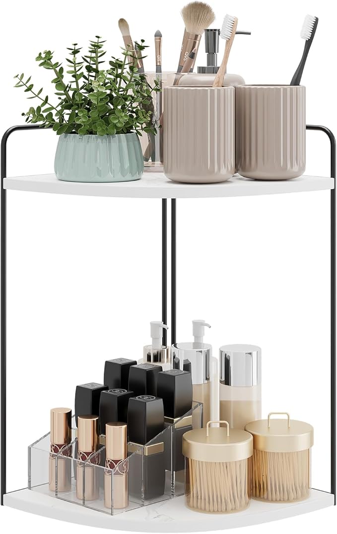 Bathroom Counter Organizer,Countertop Organizer,Vanity Organizers,Bathroom Storage,Bathrooms Sink Organizers,Counter Shelf,Corner Counter,Corner Shelves
