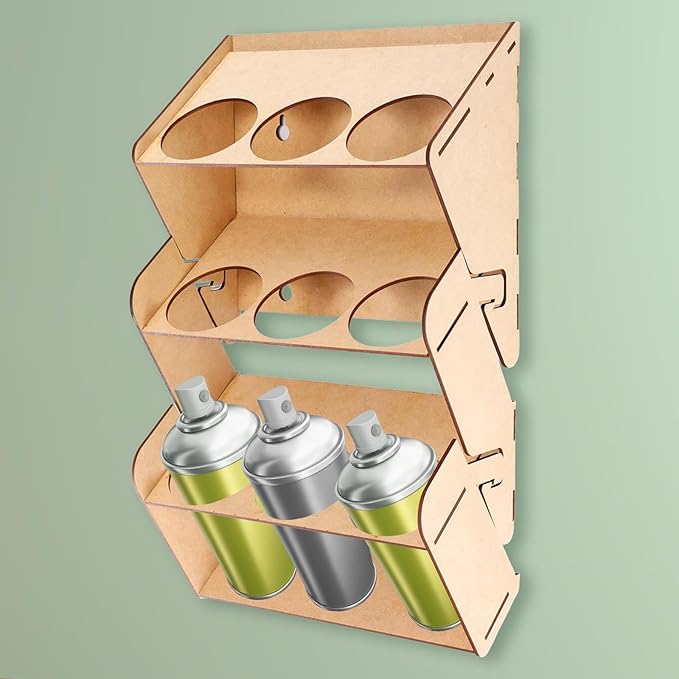 Generic Spray Can Holder Storage Rack Workspace Premium Professional Wood Wall Mount Garage Organiser Shop Paint Bottle Organizer