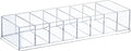 Acrylic Makeup Brush Organizers, 8 Section 8 Compartments Transparent Plastic Lipstick Holder Clear 9.96x3.46x1.81 Inches Storage Square Cube for Bathroom Jewelry Accessories
