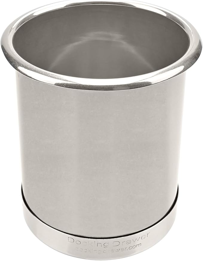 Docking Drawer 5" Stainless Steel Canister for Hot Tools, Capped Design, Safely Stow Styling Tools