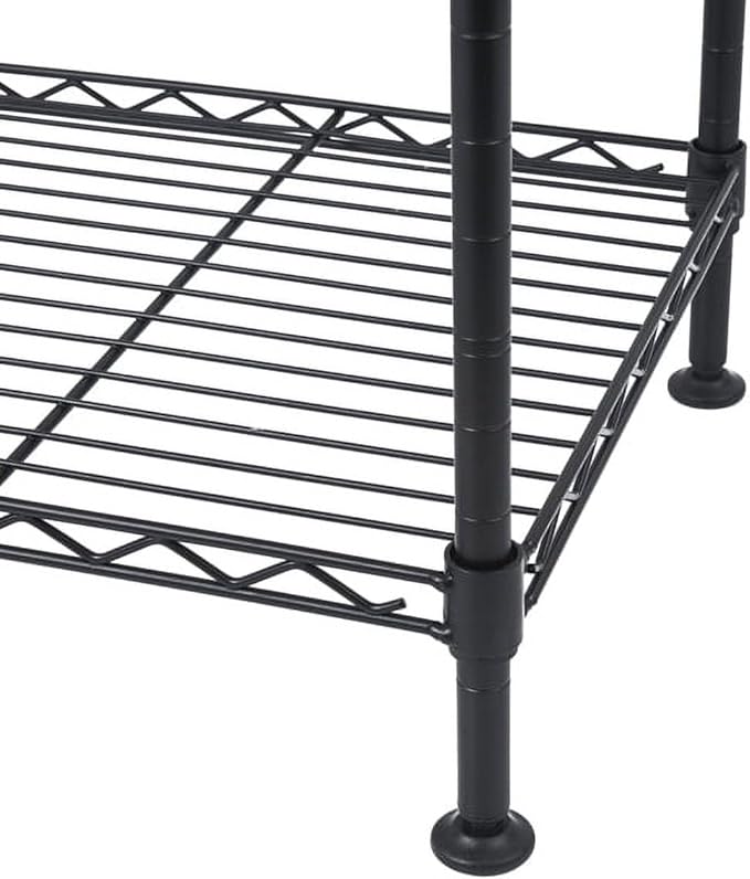 4-Tier Wire Storage Shelf Unit, 83 lbs Per Shelf Capacity, Adjustable Steel Shelving Rack for Kitchen, Pantry, Garage