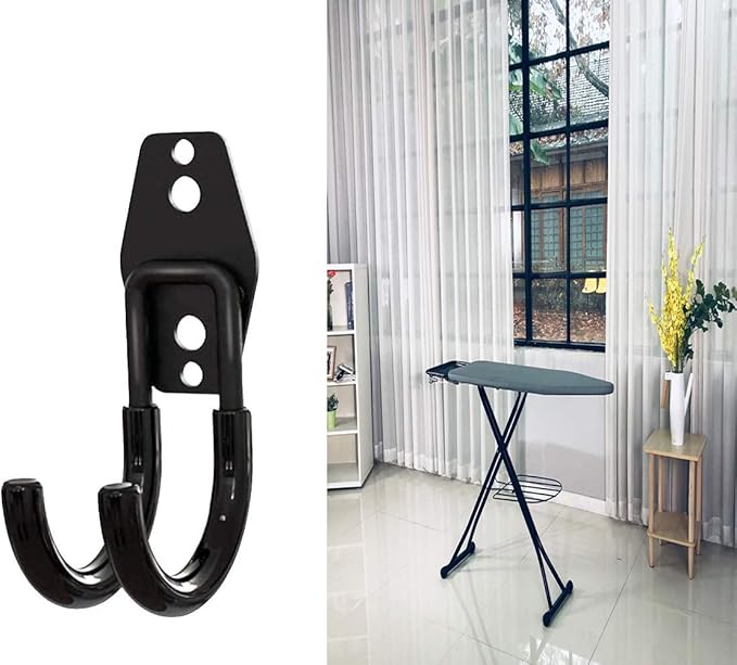 Ironing Board Hanger Wall Mount, Wall Mount Ironing Board Holder, Ironing Board Wall Holder Wall Hanger Wall Mount Wall Rack, for Laundry Rooms, Utility Rooms, Closetssaving, No Ironing Board, 2-Pcs