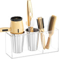 NIUBEE Hair Dryer Holder, Hair Tool Organizer Wall Mount, Blow Dryer Holder Cabinet Door, Bathroom Styling and Hot Tools Organizer for Flat Irons, Curling Irons (Clear)