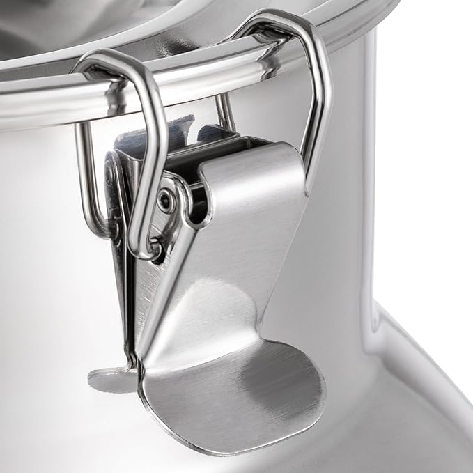 Milk Can Barrel Stainless Steel Beverage Drink Dispenser Large Capacity Storage Bucket Container with Faucet and Handles for Milk Coffee Wine Oil Rice Cereals Water (15L/3.96Gal)