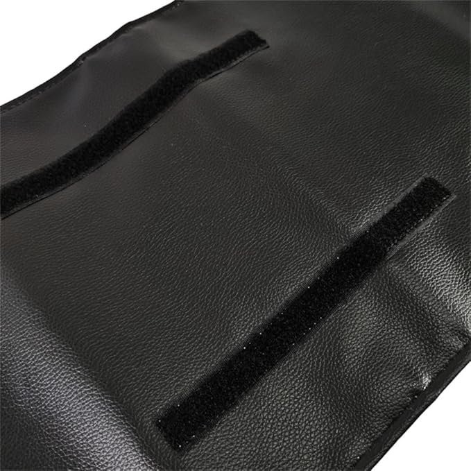 Portable Jewelry Roll Untangled Secure Necklace Travel Storage Bag Displays Holder 16 Chain (black PU and velvet)