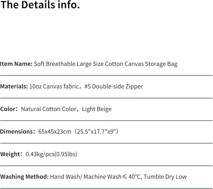 3-Pack 25.5x17.7x9 Inch Clear Window Storage Bags - Foldable Canvas Organizers for Clothes, Blankets & Pillows with Triple-Zip & Carry Handles - Beige Closet/RV Storage Solution