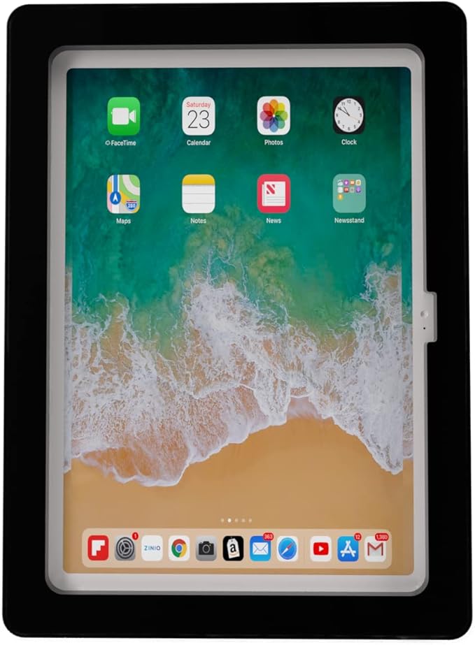 TABcare Anti-Theft Acrylic VESA Enclosure Made for Apple iPad 10 10.9" 2022, iPad 11 11" 2025 A16 with Low Profile Wall Mount Kit & 90-Degree Angle USB C Charge Cable (Black)