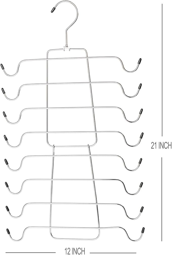 Magicool Cami Hanger 4 Pack Space Saving Hangers Closet Organizer for Tank Top, Cami, Bra, Pajamas, Strappy Dress,Bathing Suit