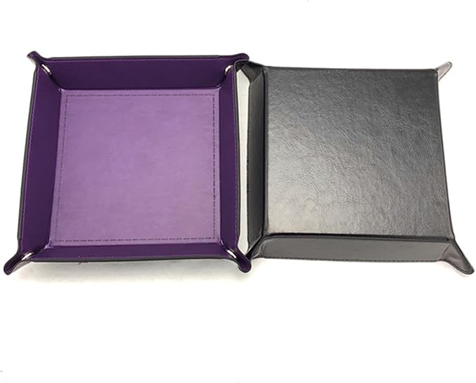siduater Valet Tray Desktop Storage Organizer – Vegan Leather Catchall Tray Bedside Vanity Tray Nightstand Caddy Holder for Remote Controller, Watch, Keys, Phone, Wallet, Coin, Jewelry, Purple