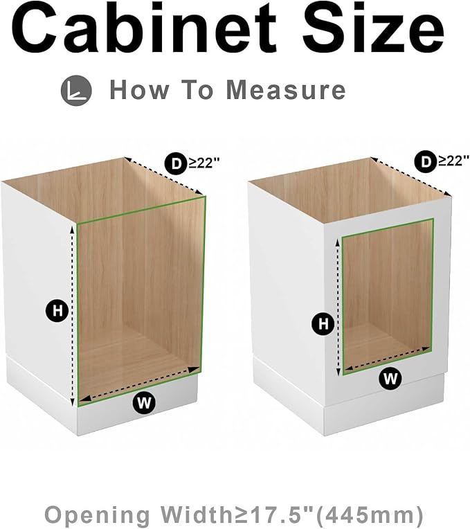 Pull Out Cabinet Organizer,(17½"W x 22" D) 2 Tier Soft Close Slide Out Drawer For Kitchen Base Cabinet, Individual Pull Out Shelf, Roll Out Pantry Organization, 22 Inch Deep