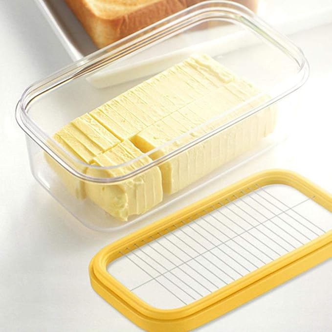 Fdit Butter Box Cheese Container Keeper With Cutting Net Food Storage Box Kitchen