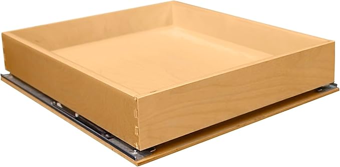 SlidingSusan Pull Out Drawer Organizer for Cabinets, Gliding Soft Close Shelves for Kitchen, Pantry, Bathroom, & Storage Organization, 9 Ply Baltic Birch, 16 Inch Wide x 18 Inch Deep
