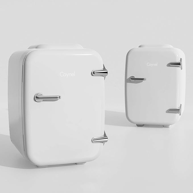 CAYNEL Mini Fridge Portable Thermoelectric 4 Liter Cooler and Warmer for Skincare, Eco Friendly Beauty Fridge For Foods,Medications, Cosmetics, Breast Milk, Medications Home and Travel