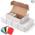 6 Pack Trading Card Storage Box,Cardboard Sports Game Card Storage Collector Boxes with 10 PCS Dividers,Card Organizer for Baseball Football Basketball Cards,Hold 3,600 Standard Trading Cards