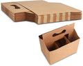 MT Products Brown 6 Pack Bottle Holder 12 oz. - Kraft Cardboard Bottle Carrier (Pack of 10) - Made in the USA
