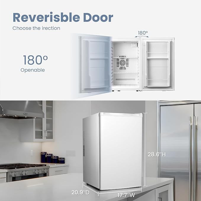 Mini Fridge & Cooler - 70 Liter Small Fridge for Bedroom, 38-72℉ Small Refrigerator for Office, Home, Apartment, Thermoelectric Electric Cooler for Skincare, Food, Drinks(2.47 cu.ft)