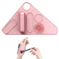 Makeup Mixing Palette Wrist Strap, Brush Storage & Mixing Tray. Silicone Makeup Mixing Palette, Multifunctional Tool for Foundation, Eyeshadow, Eyelash, Reusable (Pink)