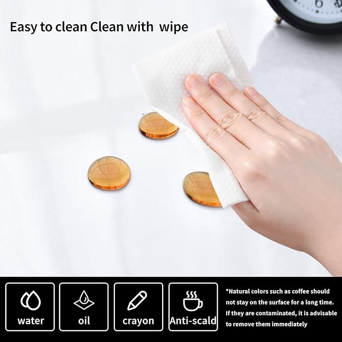 Clear Desk Mat, Non-Slip PVC Desk Protector Mat with Round Edge, Heat Resistant & Waterproof Clear Desk Writing Mat for Home and Office (11.8''*11.8'')
