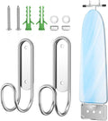 Ironing Board Holder Wall Mount, Durable Ironing Board Holder Stainless Steel, Space Saving Iron Board Hook for Wall Heavy Duty, for Laundry Room Livingroom Bathroom Small(Y or T Leg)