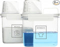 Laundry Detergent Dispenser, Liquid Laundry Container & Powder Soap Dispenser, 2 Pack Plastic Laundry Storage for Laundry Room Organization, Fabric Softener Dispenser (37 oz)