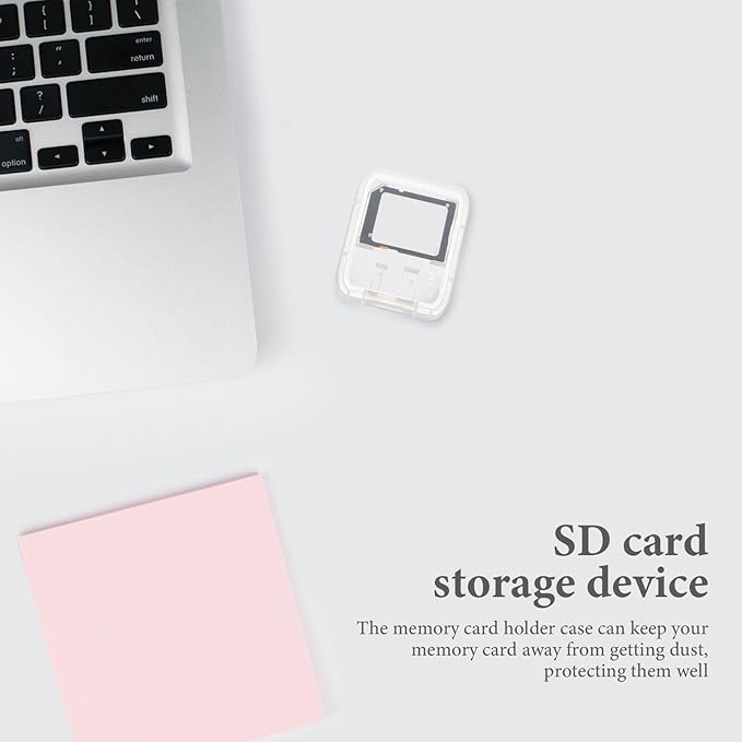 24pcs Portable Memory Card Cases Small Organizer for Secure Digital and Cards Transparent Storage Box with Lid Lightweight Protective Holder to Prevent Loss and Damage for Cameras