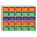 Contender 25 Tray Storage with Assorted Pastel Trays, Kids Montessori Cubby Shelving Unit for Home, Office, Kindergarten, Playroom [ Fully Assembled ]