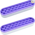 2 PCS Multi-Purpose Cosmetic Storage Box, Desktop Organizers Silicone Make Up Brush Storage Stand Desktop Storage Box for Brush,Eyeliner Pencil,Art Supplies, Painting Brush (Purple)