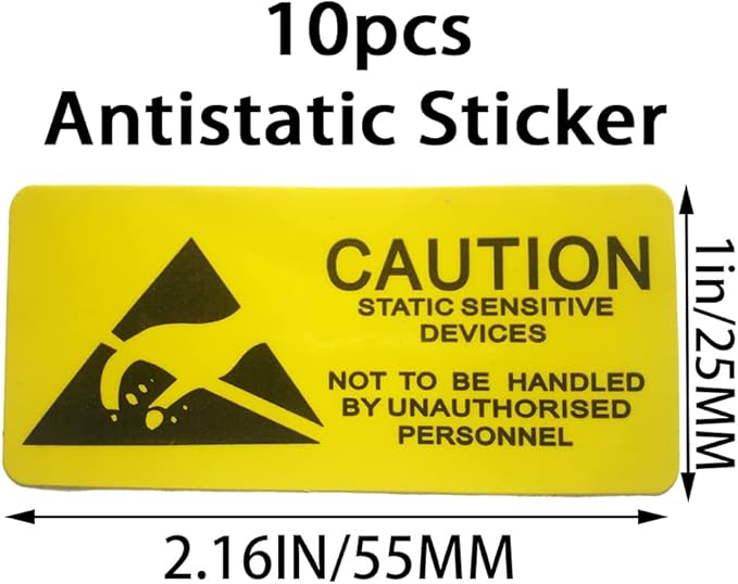 10pcs 11.8x15.7in/30x40cm Large Anti Static Bags with 10pcs Stickers, Premium Resealable Antistatic Bag,ESD Bags for Computer Electronic Devices Motherboard Anti Static