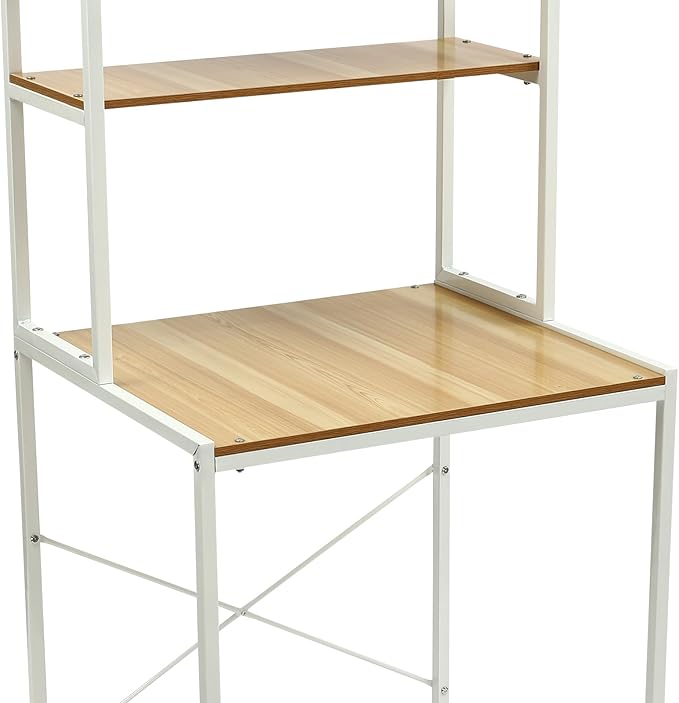 Over Washer and Dryer Shelves,Dryer Storage Shelf,3 Tiers Laundry Room Storage and Organizer Standing Shelf,Height Adjustable Laundry Room Shelves, Load-Bearing Capacity 22lbs (Log)