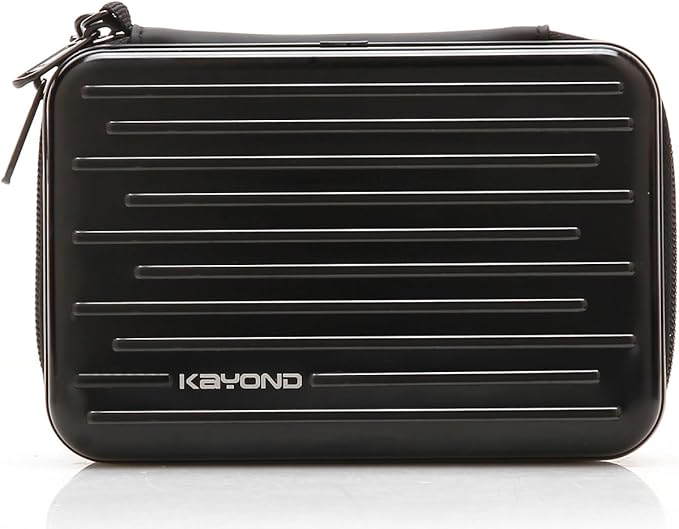 KAYOND Anti-Shock Silver Aluminium Carry Travel Protective Storage Case Bag for 2.5" Inch Portable External Hard Drive HDD USB 2.0/3.0 (Black)