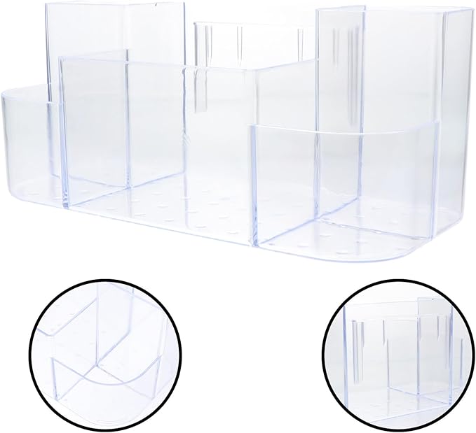Wall-mounted Toiletry Case Transparent Multi-grid Cosmetic Storage Box for Bathroom Makeup Organizer Holder Easy Install and Spacious Vanity Storage