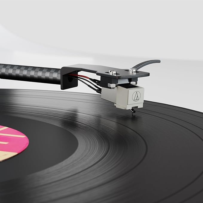 Paron Record Player Vintage Turntable for Vinyl Records with Built-in Speakers Bluetooth Retro Phonograph Wood Walnut