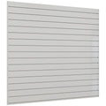Slatwall Panel 4 FT x 4 FT, Interlocking Slat Wall Paneling, Wall Mounted PVC Wallpanel, Suitable for Garage Storage and Organizer, Slatwall Board, Shelves - Grey