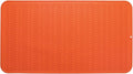 Silicone Dish Drying Mat for Multiple Usage,Easy clean,Eco-friendly,Heat-resistant Silicone Mat for Kitchen Counter or Sink,Refrigerator or Drawer Liner Orange 4XL 32 inches x 18 inches
